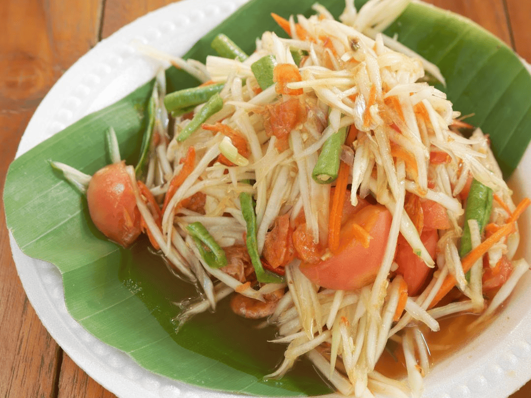 Papaya Salad at Happy Thai Kitchen in Pennsville NJ